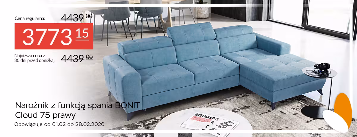 Narożnik rozkładany Bonit w kolorze niebieskim